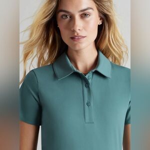 Rhone Women’s Polo Shirt Sz S Course to Court Stretch NWT $98 green sea